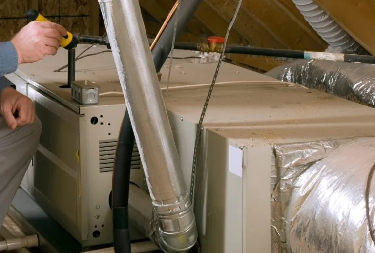 A high-efficiency home furnace showing the cost of a new furnace, furnace replacement options, and professional furnace 